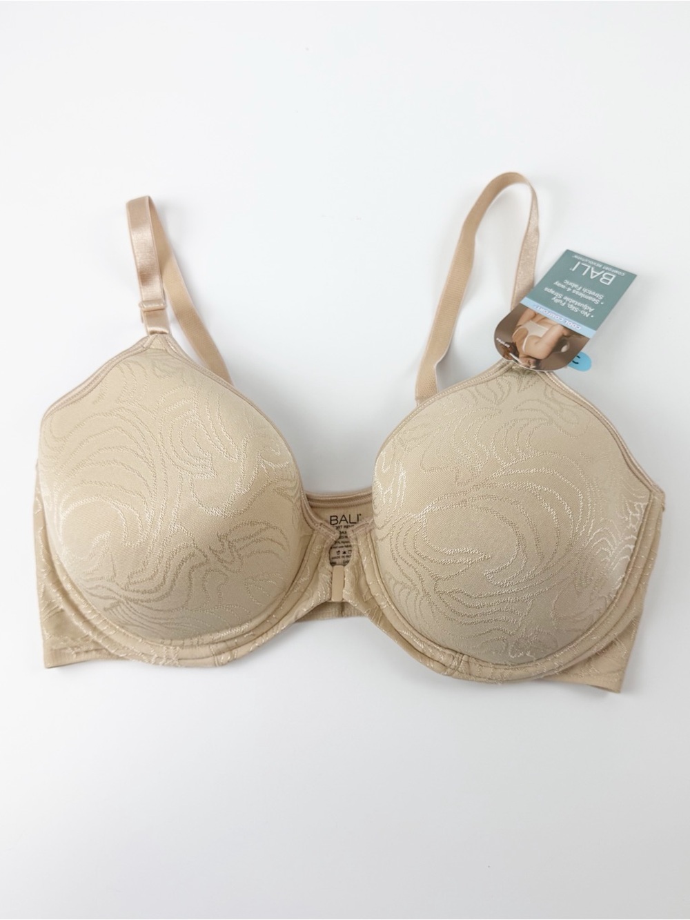 Bali Bra 36C Beige Comfort Revolution Front-Close Shaping Underwire NWT 3P66